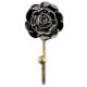 Black Rose Ceramic Wall Hook